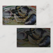 Carte De Visite Nourriture de mollusques et crustacés de muscles (Devant / Derrière)