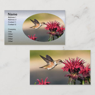 Carte De Visite Nourriture des fleurs de colibri