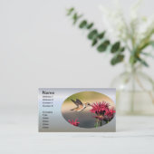 Carte De Visite Nourriture des fleurs de colibri (Debout devant)