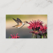 Carte De Visite Nourriture des fleurs de colibri (Dos)