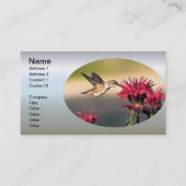 Carte De Visite Nourriture des fleurs de colibri (Devant)