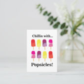 Carte De Visite Nourriture d'été colorée Popsicle (Debout devant)