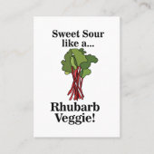 Carte De Visite Nourriture drôle de légume Rhubarbe (Devant)