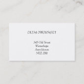 Carte De Visite Nourriture et boisson 1 (Dos)