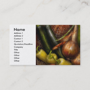 Carte De Visite Nourriture - légumes - verts et oignons