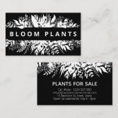 Carte De Visite Nourriture Plante à la maison de couleur noire (Devant / Derrière)