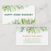 Carte De Visite Nourriture Plante cultivée dans le bouquet de prin (Devant / Derrière)