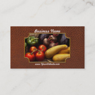 Carte De Visite Nourriture - poivrons, tomates, courge et navets