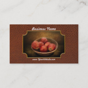 Carte De Visite Nourriture - Pommes - Un bol de pommes