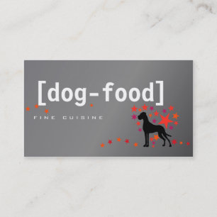 Carte De Visite Nourriture pour chien Grand Danois