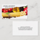 Carte De Visite Nourriture sur table de bois (Devant / Derrière)