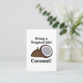 Carte de visite Nourriture Tropicale Fruit de Coco (Debout devant)