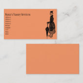 Carte De Visite Nourriture Vintage (Devant / Derrière)