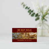Carte De Visite Nous achetons Gold Custom Typography (Debout devant)