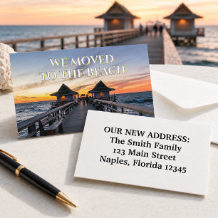 Carte De Visite Nous Avons Déménagé À Plage Naples Pier Floride