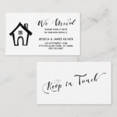 Carte De Visite "Nous avons déménagé" avec la main Décontractée tr (Devant / Derrière)