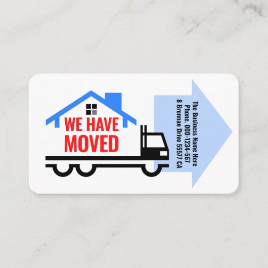 Carte De Visite NOUS AVONS DÉMÉNAGÉ Société (Devant)