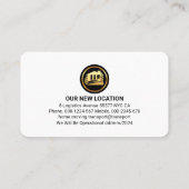 Carte De Visite NOUS AVONS DÉMÉNAGÉ Société (Dos)