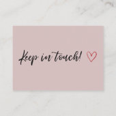 Carte De Visite Nous avons déplacé écriture manuscrite Red Hearts (Dos)