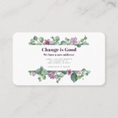 Carte De Visite Nous avons déplacé l'adresse Eucalyptus Moving Fai (Devant)