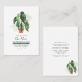 Carte De Visite Nous avons déplacé l'aquarelle Elegant Moving Fair (Devant / Derrière)