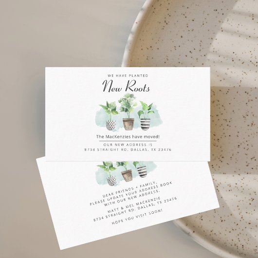 Carte De Visite Nous avons déplacé le changement d'adresse Faire-p