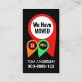 Carte De Visite Nous Déplaçons Des Icônes De Localisation (Devant)