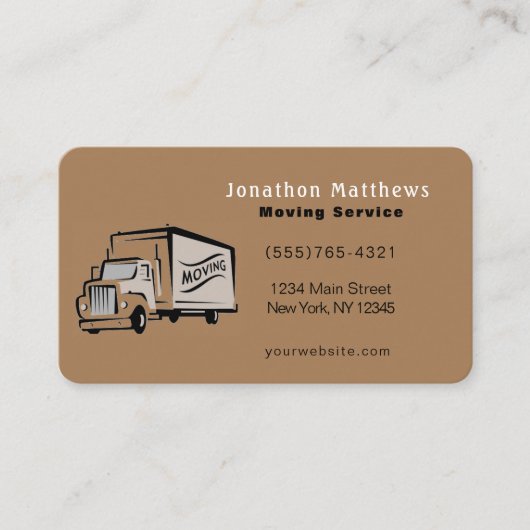 Carte De Visite Nous Déplaçons Le Service Entreprise (Devant)