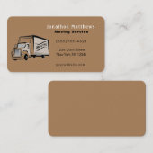 Carte De Visite Nous Déplaçons Le Service Entreprise (Devant / Derrière)