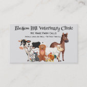 Carte De Visite Nous Faisons Des Appels Agricoles Gros Animal Vété (Devant)