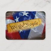 Carte De Visite Nous Le Peuple Drapeau Américain (Devant)