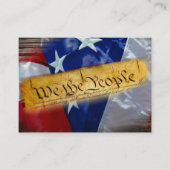 Carte De Visite Nous Le Peuple Drapeau Américain (Devant)