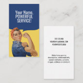 Carte De Visite Nous pouvons le faire Custom Rosie Le Riveter Femi (Devant / Derrière)