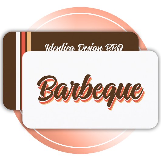 Carte De Visite NOUVEAU barbecue rétro