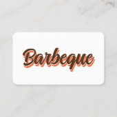 Carte De Visite NOUVEAU barbecue rétro (Devant)
