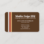 Carte De Visite NOUVEAU barbecue rétro (Dos)