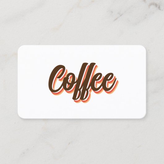 Carte De Visite NOUVEAU café rétro (Devant)