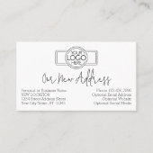 Carte De Visite Nouveau changement d'adresse avec logo d'entrepris (Devant)
