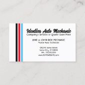 Carte De Visite NOUVEAU mécanicien rétro (Dos)