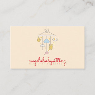 Carte De Visite Nouveau-né Décor Hanging Toy Baby sitter