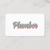 Carte De Visite NOUVEAU plombier rétro (Devant)