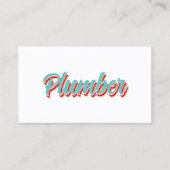 Carte De Visite NOUVEAU plombier rétro (Devant)