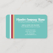 Carte De Visite NOUVEAU plombier rétro (Dos)