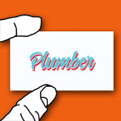 Carte De Visite NOUVEAU plombier rétro