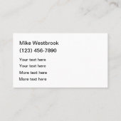 Carte De Visite Nouveau Service Local De Paysage Et De Pelouse (Dos)