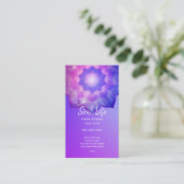 Carte De Visite Nouvel âge | Violet Lotus Méditation Mandala (Debout devant)