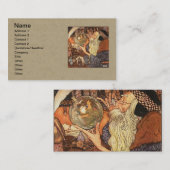 Carte De Visite Nouvel An Antique Père (Devant / Derrière)