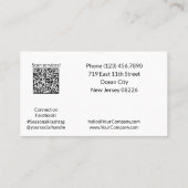 Carte De Visite Nouvel An noir et blanc Salutation & Merci (Dos)