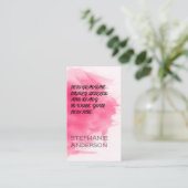 Carte De Visite Nouvel embauche | Texture aquarelle (Debout devant)