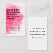 Carte De Visite Nouvel embauche | Texture aquarelle (Devant / Derrière)